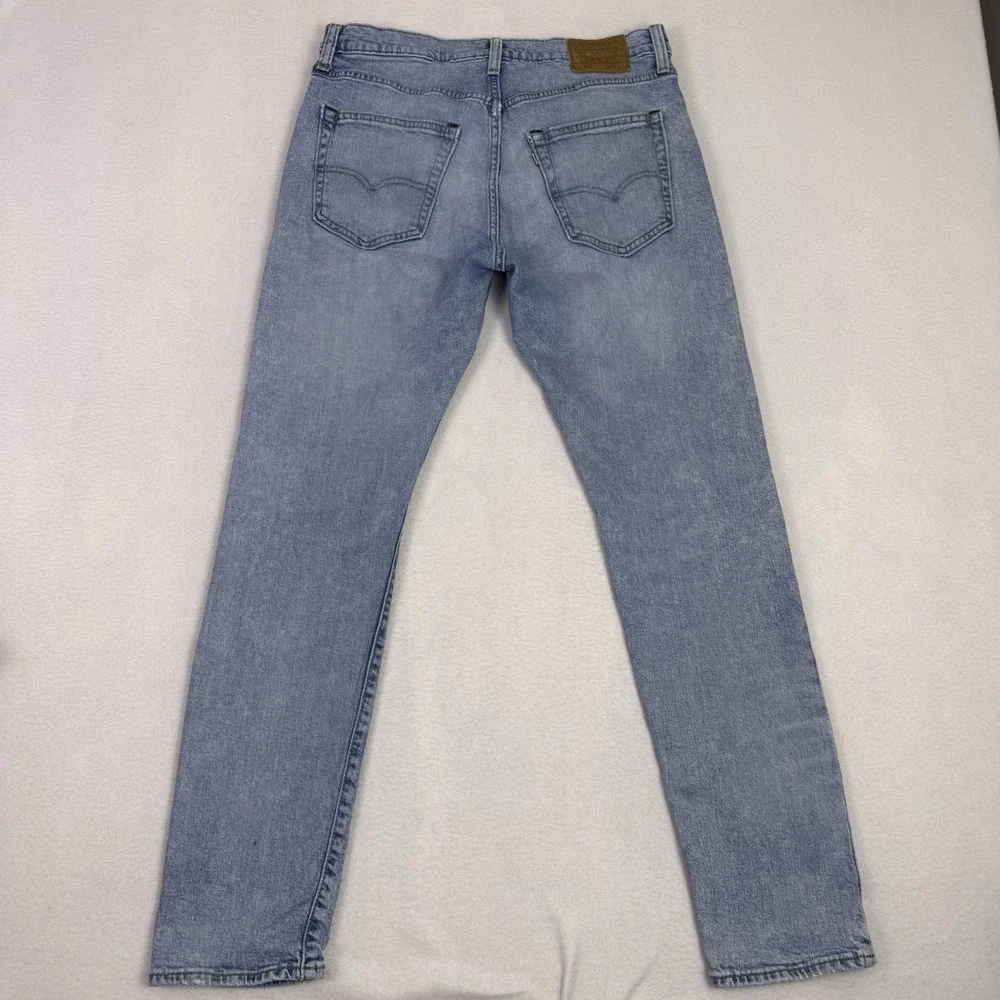 Levis Premium 512 Slim Taper‎ Mens 32x31 Light Wash Distressed Denim Jeans